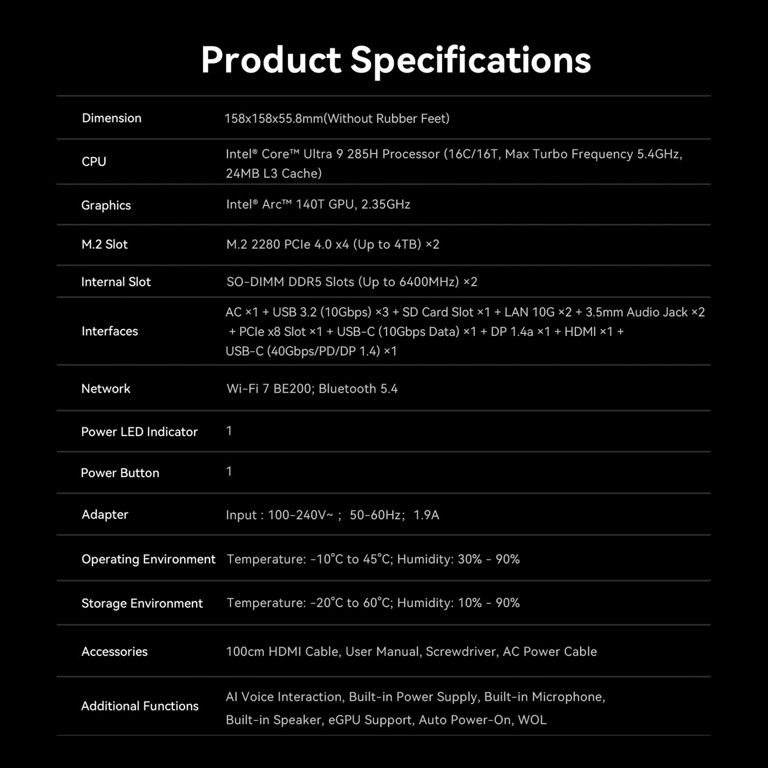 Beelink GTi15 Ultra Intel® Core™ Ultra 9 285H (OpenClaw vorinstalliert)