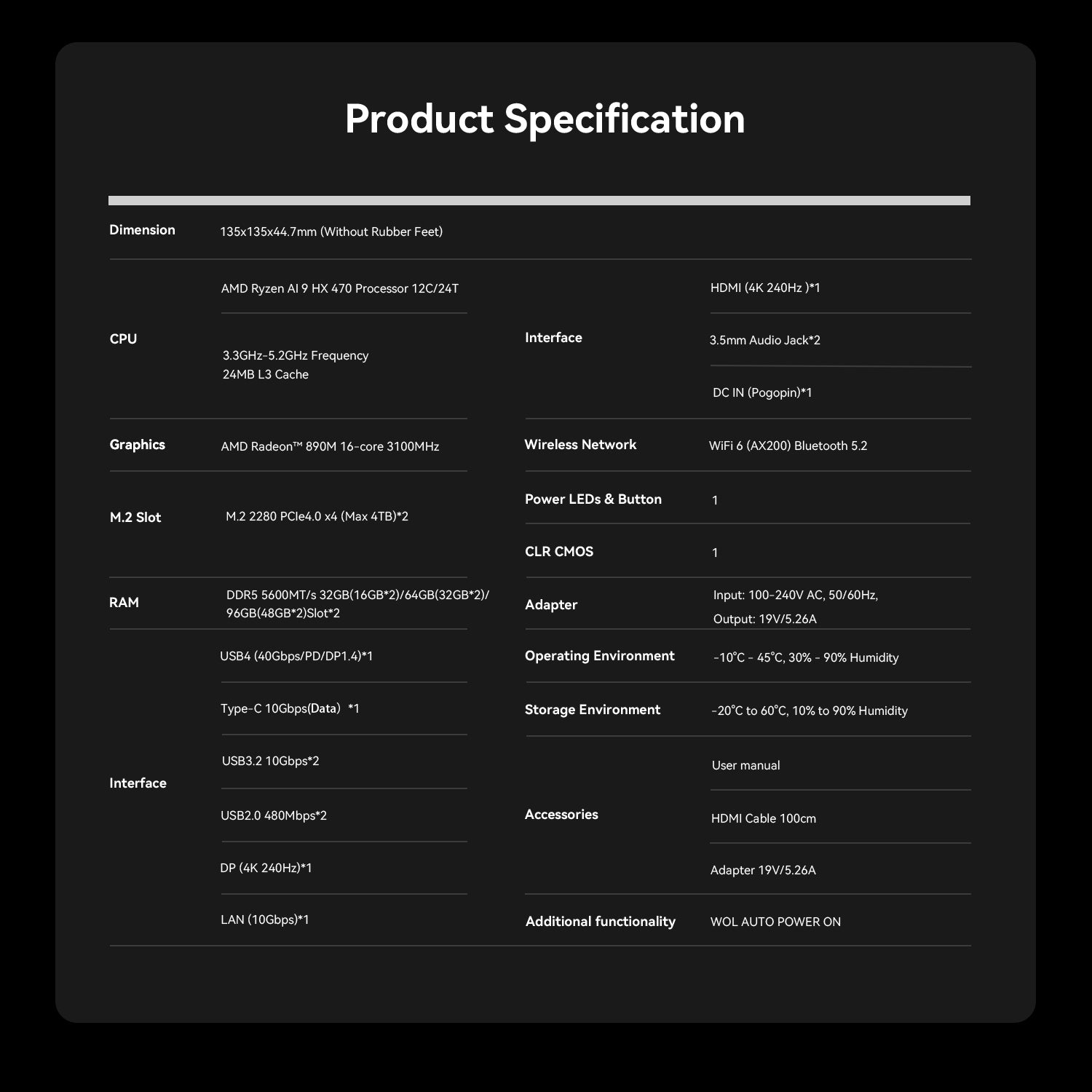 Beelink SER10 MAX AMD Pro Ryzen™ AI 9 HX 470 (OpenClaw & Local LLM vorinstalliert)