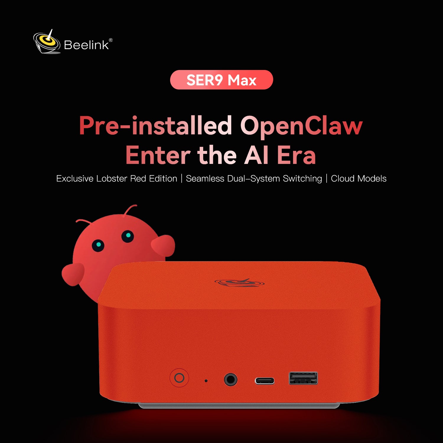 Beelink SER9 MAX AMD Ryzen™ 7 H 255 (OpenClaw Pre-Installed)