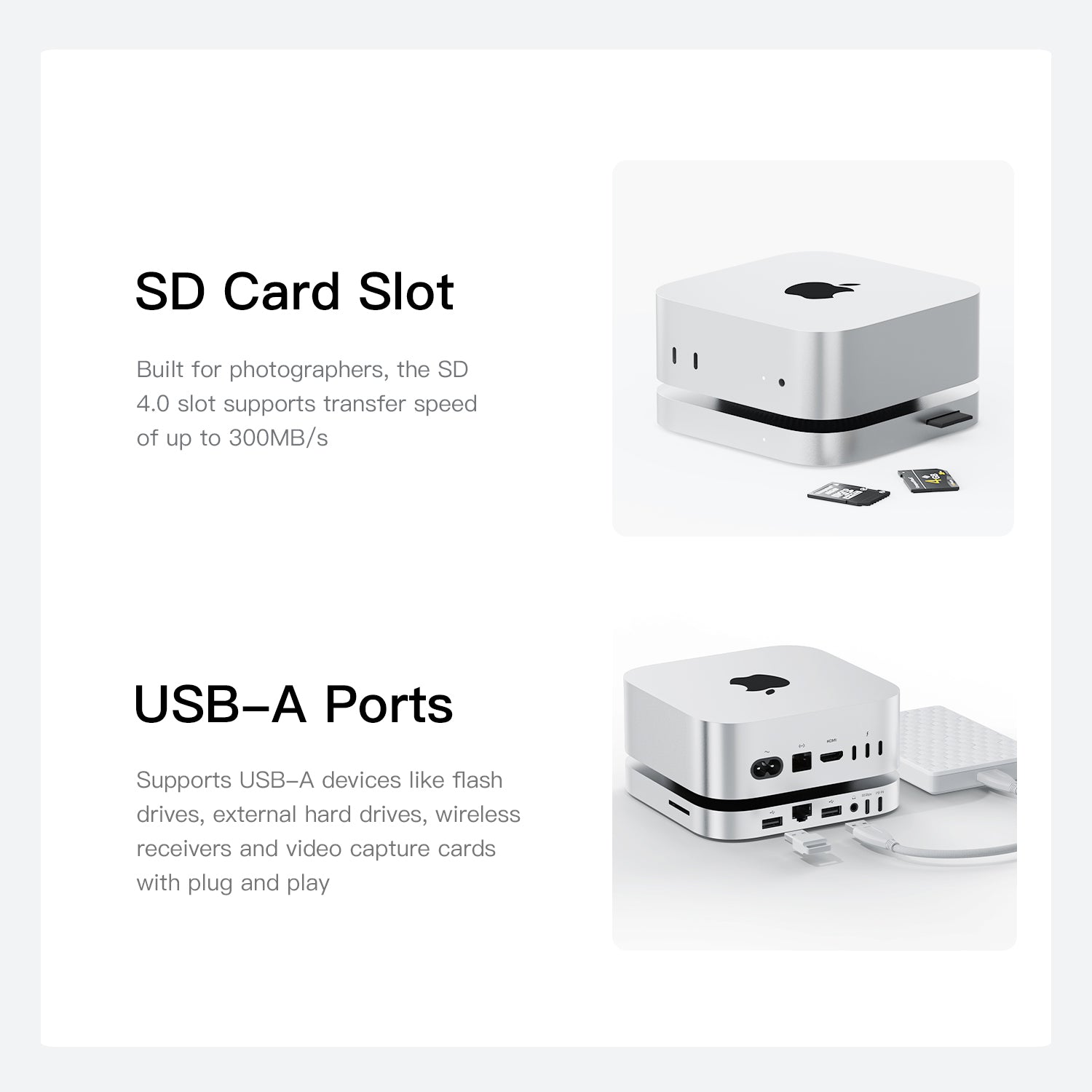 Beelink EX Mate mini 80 Gbit/s Dock für Mac mini M4
