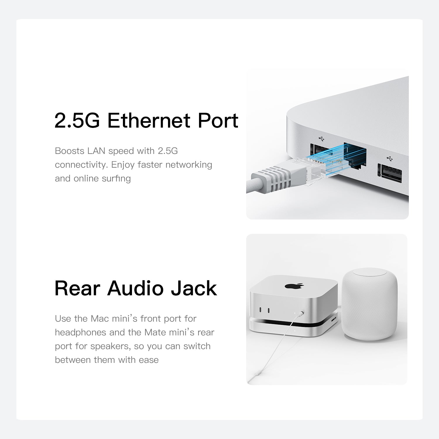 Beelink EX Mate mini 80 Gbit/s Dock für Mac mini M4